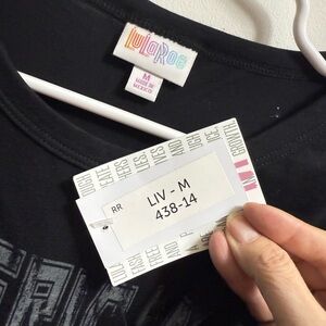 LuLaRoe Black Graphic Tee